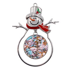 Nature Beautiful Rainbow Metal Snowman Ornament