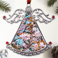 Nature Beautiful Rainbow Metal Angel With Crystal Ornament