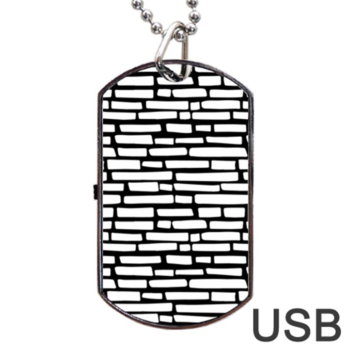 Cartoon Wall  Dog Tag USB Flash (One Side)