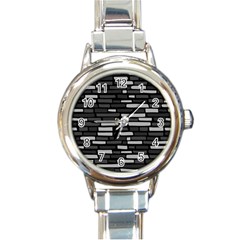 Black And Grey Wall Round Italian Charm Watch by ConteMonfrey