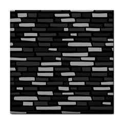 Black And Grey Wall Tile Coaster by ConteMonfrey