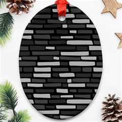 Black And Grey Wall Ornament (oval) by ConteMonfrey