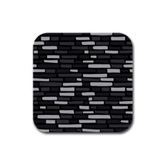 Black And Grey Wall Rubber Square Coaster (4 Pack) by ConteMonfrey