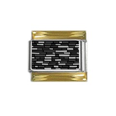 Black And Grey Wall Gold Trim Italian Charm (9mm) by ConteMonfrey