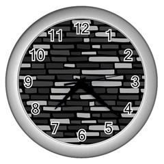 Black And Grey Wall Wall Clock (silver) by ConteMonfrey