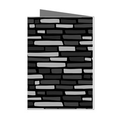 Black And Grey Wall Mini Greeting Cards (pkg Of 8)