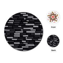 Black And Grey Wall Playing Cards Single Design (round) by ConteMonfrey