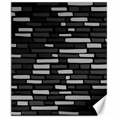 Black And Grey Wall Canvas 8  X 10  by ConteMonfrey