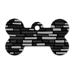 Black And Grey Wall Dog Tag Bone (two Sides) by ConteMonfrey