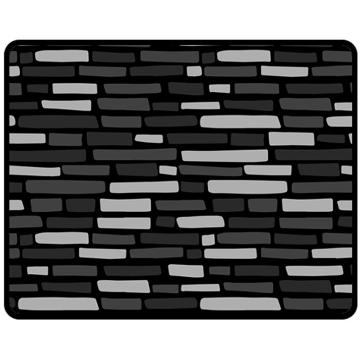 Black and grey Wall Fleece Blanket (Medium)