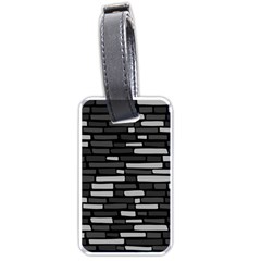 Black And Grey Wall Luggage Tag (one Side) by ConteMonfrey