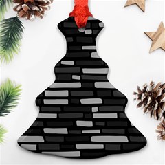 Black And Grey Wall Christmas Tree Ornament (two Sides) by ConteMonfrey