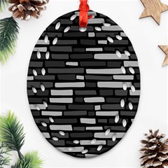 Black And Grey Wall Ornament (oval Filigree)