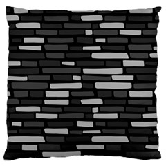 Black And Grey Wall Large Cushion Case (one Side) by ConteMonfrey