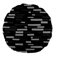 Black And Grey Wall Large 18  Premium Round Cushions by ConteMonfrey