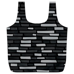 Black And Grey Wall Full Print Recycle Bag (xl) by ConteMonfrey