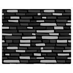 Black And Grey Wall Two Sides Premium Plush Fleece Blanket (medium) by ConteMonfrey