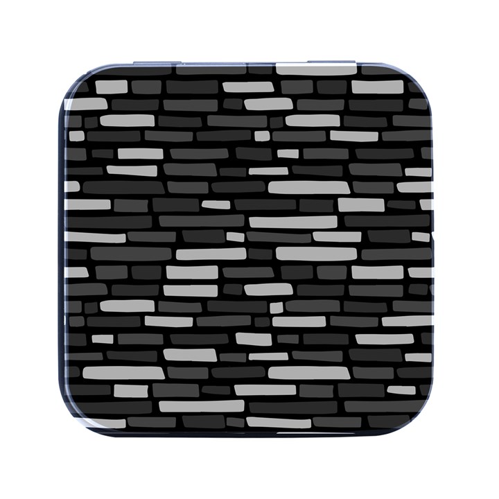 Black and grey Wall Square Metal Box (Black)