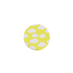 Cute Yellow White Clouds 1  Mini Magnets by ConteMonfrey