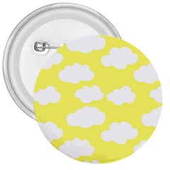 Cute Yellow White Clouds 3  Buttons by ConteMonfrey