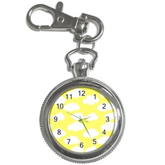 Cute Yellow White Clouds Key Chain Watches by ConteMonfrey