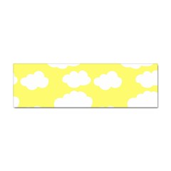 Cute Yellow White Clouds Sticker (bumper) by ConteMonfrey