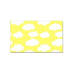 Cute Yellow White Clouds Sticker Rectangular (100 Pack)