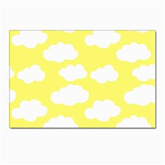 Cute Yellow White Clouds Postcard 4 x 6  (pkg Of 10) by ConteMonfrey