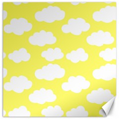 Cute Yellow White Clouds Canvas 20  X 20  by ConteMonfrey