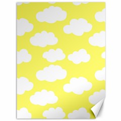 Cute Yellow White Clouds Canvas 36  X 48  by ConteMonfrey