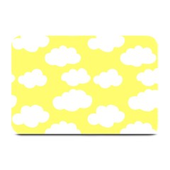 Cute Yellow White Clouds Plate Mats by ConteMonfrey