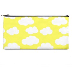 Cute Yellow White Clouds Pencil Case by ConteMonfrey