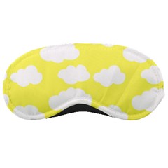 Cute Yellow White Clouds Sleeping Mask by ConteMonfrey