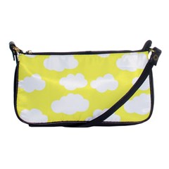 Cute Yellow White Clouds Shoulder Clutch Bag by ConteMonfrey