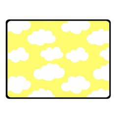 Cute Yellow White Clouds Fleece Blanket (small) by ConteMonfrey