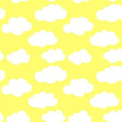 Cute Yellow White Clouds Play Mat (square) by ConteMonfrey