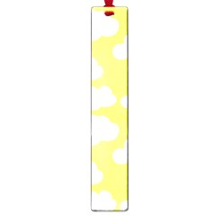 Cute Yellow White Clouds Large Book Marks by ConteMonfrey