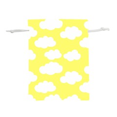 Cute Yellow White Clouds Lightweight Drawstring Pouch (l) by ConteMonfrey