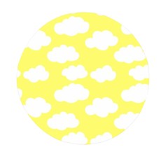 Cute Yellow White Clouds Mini Round Pill Box (pack Of 3) by ConteMonfrey