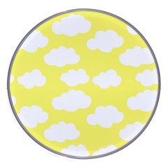 Cute Yellow White Clouds Wireless Fast Charger(white) by ConteMonfrey