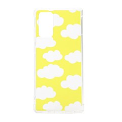 Cute Yellow White Clouds Samsung Galaxy Note 20 Tpu Uv Case