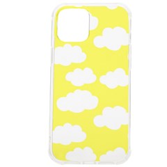 Cute Yellow White Clouds Iphone 12 Pro Max Tpu Uv Print Case by ConteMonfrey