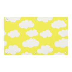 Cute Yellow White Clouds Banner And Sign 5  X 3  by ConteMonfrey