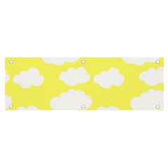 Cute Yellow White Clouds Banner And Sign 6  X 2  by ConteMonfrey