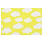 Cute yellow white Clouds Banner and Sign 6  x 4  Front