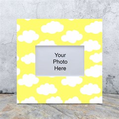 Cute Yellow White Clouds White Box Photo Frame 4  X 6  by ConteMonfrey