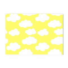 Cute Yellow White Clouds Crystal Sticker (a4) by ConteMonfrey