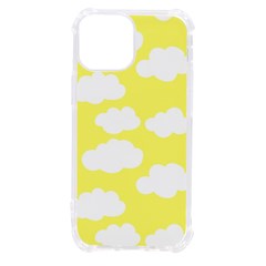 Cute Yellow White Clouds Iphone 13 Mini Tpu Uv Print Case by ConteMonfrey