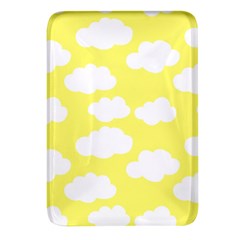 Cute Yellow White Clouds Rectangular Glass Fridge Magnet (4 Pack) by ConteMonfrey