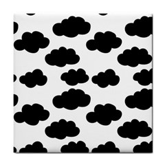 Black Clouds Tile Coaster by ConteMonfrey